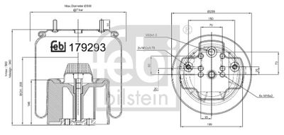 Pneimoatsperes spilvens, Pneimopiekare FEBI BILSTEIN 179293