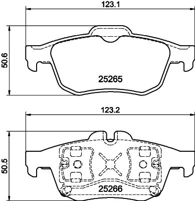 HELLA PAGID 8DB355017341 Bremžu uzliku kompl