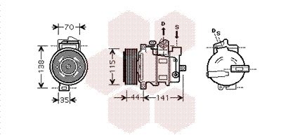 Компрессор, кондиционер VAN WEZEL 3000K401
