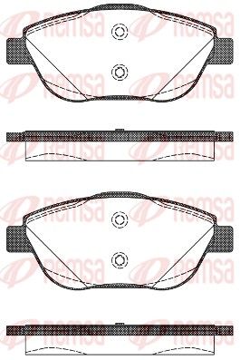 Комплект тормозных колодок, дисковый тормоз REMSA 1392.10