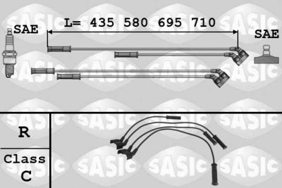 Augstsprieguma vadu komplekts SASIC 9284002