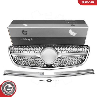 grill Mercedes Diament,srebrny,MERCEDES Vito (W447, 2016-2019),A4478800023 ESEN SKV 66SKV612