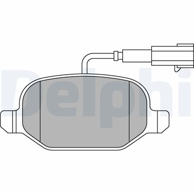 Комплект тормозных колодок, дисковый тормоз DELPHI LP2300