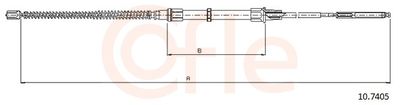 Тросик, cтояночный тормоз COFLE 10.7405