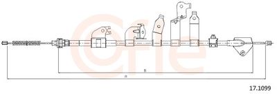 Тросик, cтояночный тормоз COFLE 17.1099