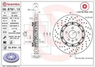 Bremžu diski BREMBO 09.B781.13