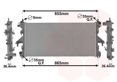 Radiators, Motora dzesēšanas sistēma VAN WEZEL 40002304