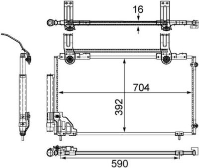 Конденсатор, кондиционер MAHLE AC 471 000S