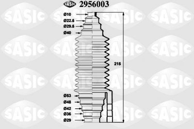 Пыльник, рулевое управление SASIC 2956003