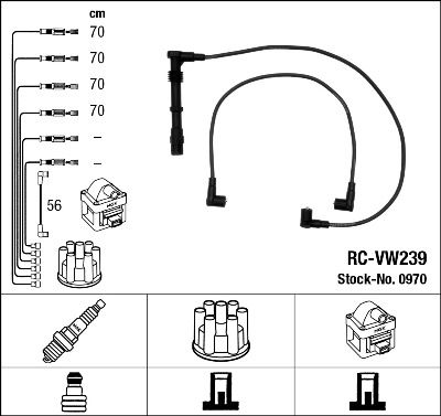 Augstsprieguma vadu komplekts NGK 0970