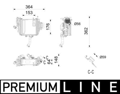 Интеркулер MAHLE CI 737 000P
