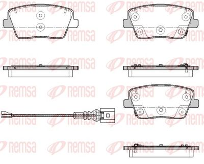 Комплект тормозных колодок, дисковый тормоз REMSA 1901.02