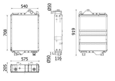 Радиатор, охлаждение двигателя MAHLE CR 2408 000P