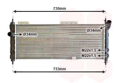 Radiators, Motora dzesēšanas sistēma VAN WEZEL 37002203