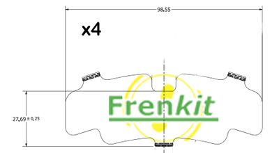 Pretčīkstēšanas plēve, Bremžu uzlikas FRENKIT 940336