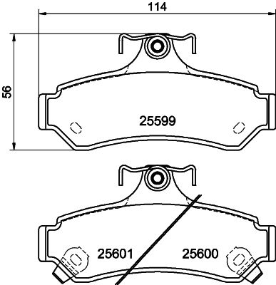 Bremžu uzliku kompl., Disku bremzes HELLA PAGID 8DB 355 020-531