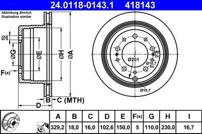 Тормозной диск ATE 24.0118-0143.1