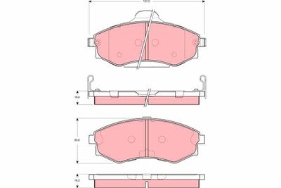Комплект тормозных колодок, дисковый тормоз TRW GDB3259