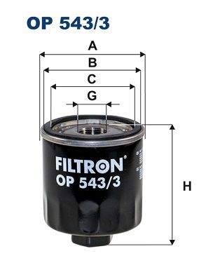 Eļļas filtrs FILTRON OP 543/3