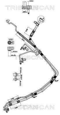 Augst-/Zemspiediena cauruļvads, Gaisa kond. sist. TRISCAN 9010 16055