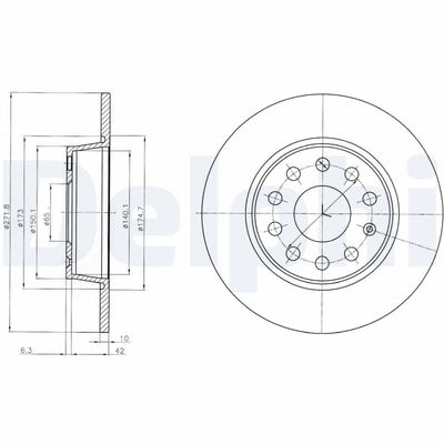 Тормозной диск DELPHI BG4324
