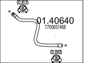 Труба выхлопного газа MTS 01.40640