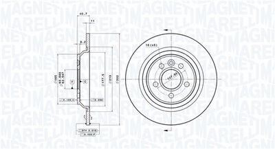Тормозной диск MAGNETI MARELLI 360406095701