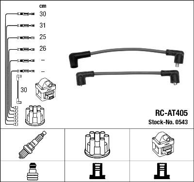 Комплект проводов зажигания NGK 0543