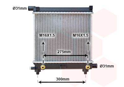 Radiators, Motora dzesēšanas sistēma VAN WEZEL 30002064