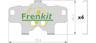 Pretčīkstēšanas plēve, Bremžu uzlikas FRENKIT 940394