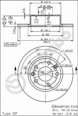 Bremžu diski BREMBO 08.5646.10
