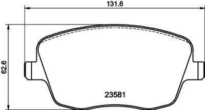 HELLA PAGID 8DB355018801 Bremžu uzliku kompl