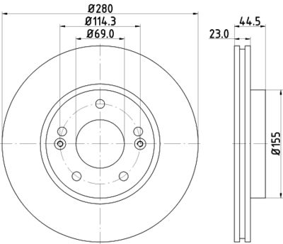 Bremžu diski HELLA PAGID 8DD 355 131-361