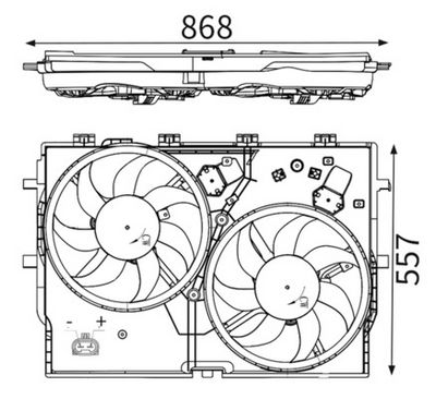 Вентилятор, охлаждение двигателя MAHLE CFF 192 000S