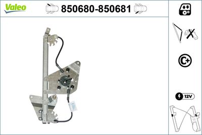 Stikla pacelšanas mehānisms VALEO 850680