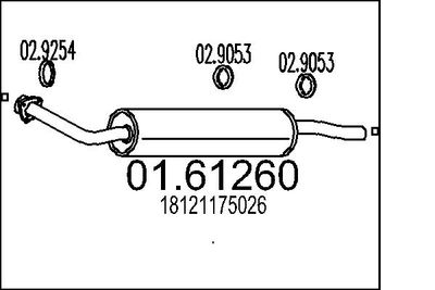 Глушитель выхлопных газов конечный MTS 01.61260