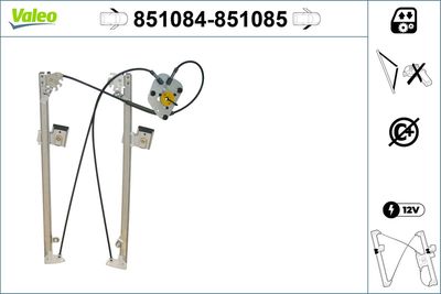 Stikla pacelšanas mehānisms VALEO 851084
