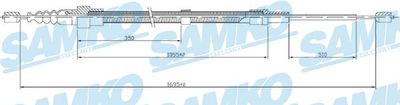 Тросик, cтояночный тормоз SAMKO C0952B