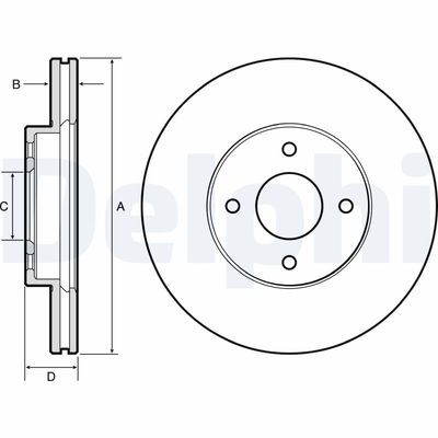 Тормозной диск DELPHI BG4454