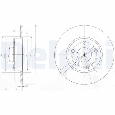 Тормозной диск DELPHI BG3840