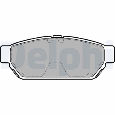 Комплект тормозных колодок, дисковый тормоз DELPHI LP968