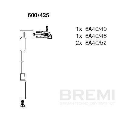 Комплект проводов зажигания BREMI 600/435