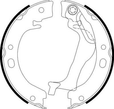 Bremžu loku kompl., Stāvbremze HELLA 8DA 355 050-741