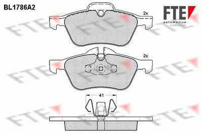 Bremžu uzliku kompl., Disku bremzes FTE 9010356