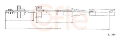 Трос, управление сцеплением COFLE 92.11.314