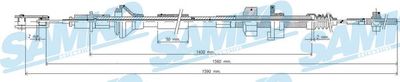 Трос, управление сцеплением SAMKO C0034C