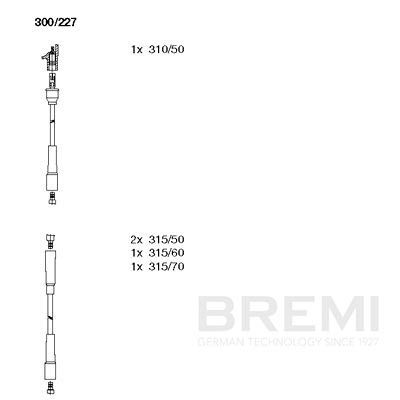 Augstsprieguma vadu komplekts BREMI 300/227