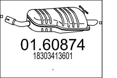 Глушитель выхлопных газов конечный MTS 01.60874
