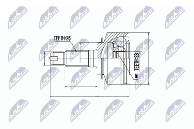 Шарнирный комплект, приводной вал NTY NPZ-HD-039