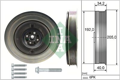 Комплект ременных шкивов, коленчатый вал Schaeffler INA 544 0504 20